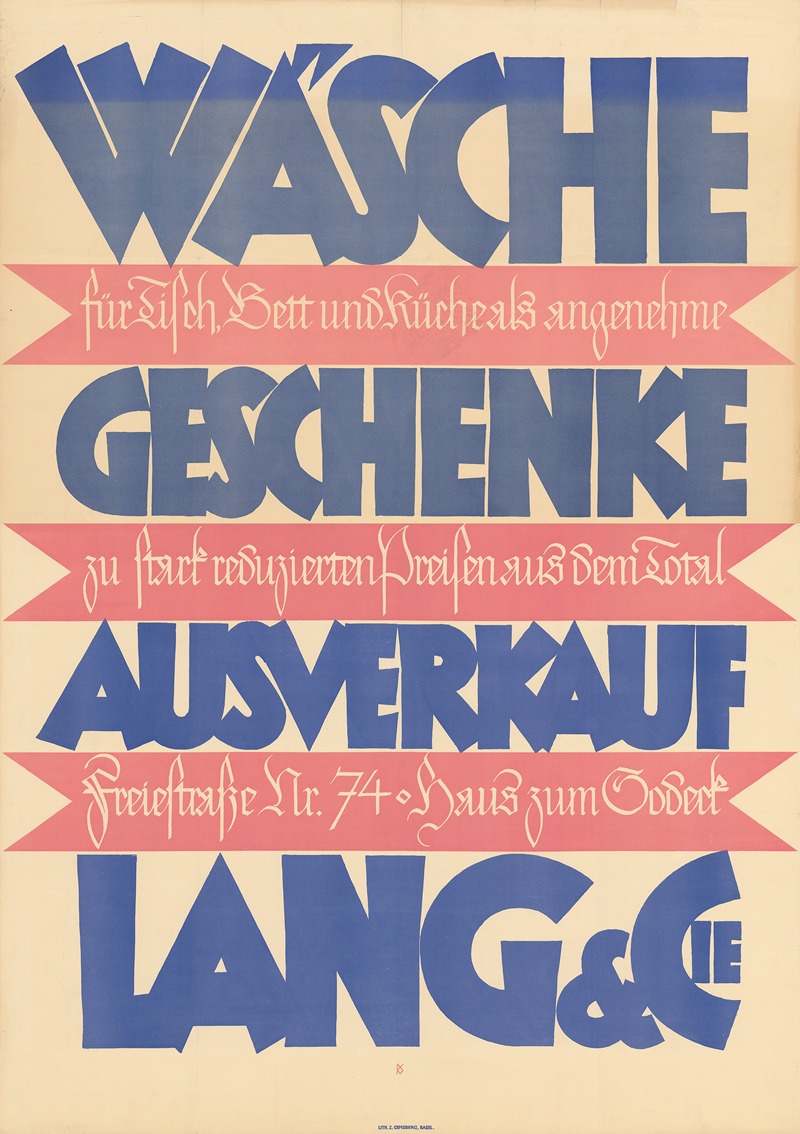 Robert Stöcklin - Wäsche – Geschenke – Ausverkauf – Lang & Cie