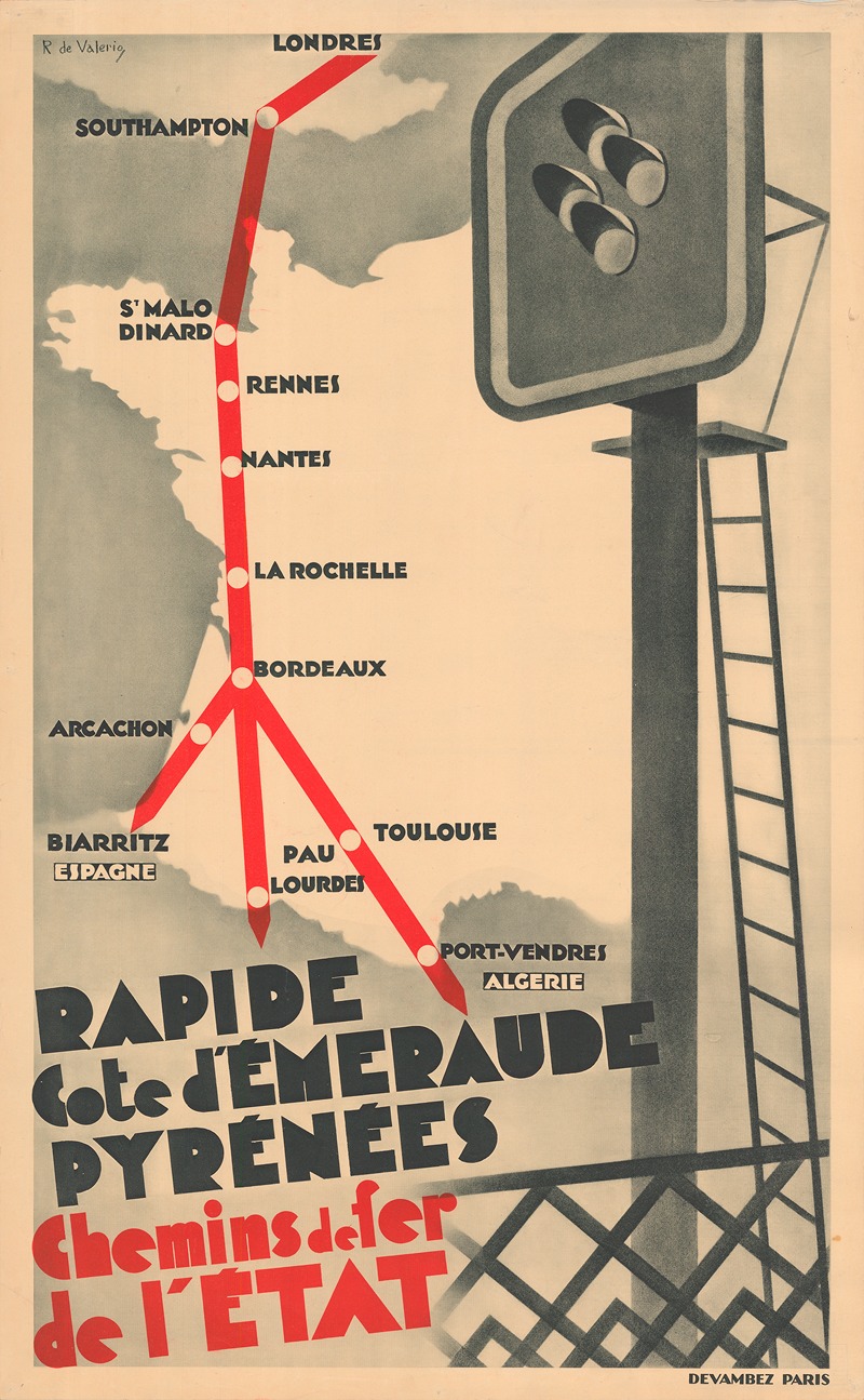 Roger de Valerio - Rapide Côte d’Émeraude Pyrénées – Chemins de fer de l’État