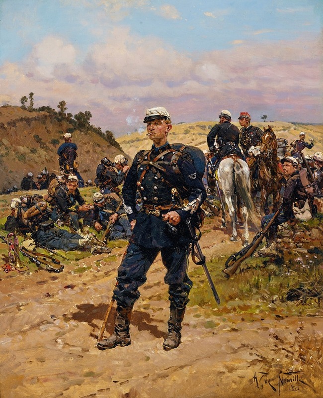 Alphonse Marie De Neuville - Sergent major de chasseur à pied