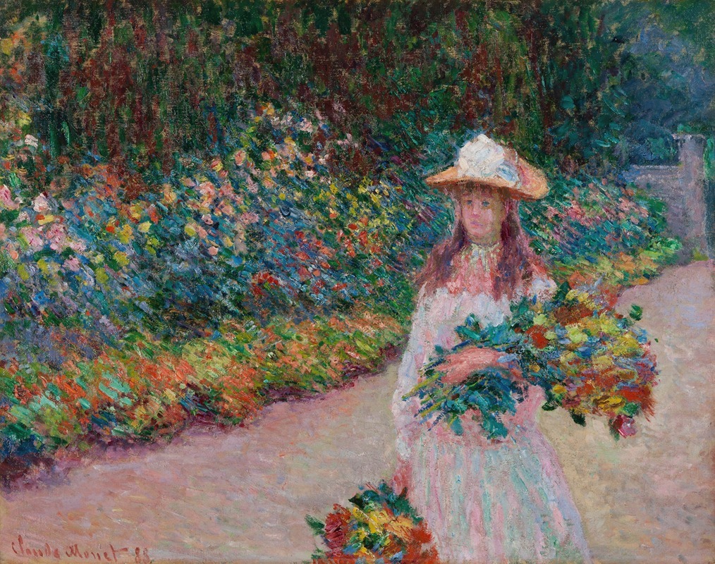 Claude Monet - Jeune fille dans le jardin de Giverny