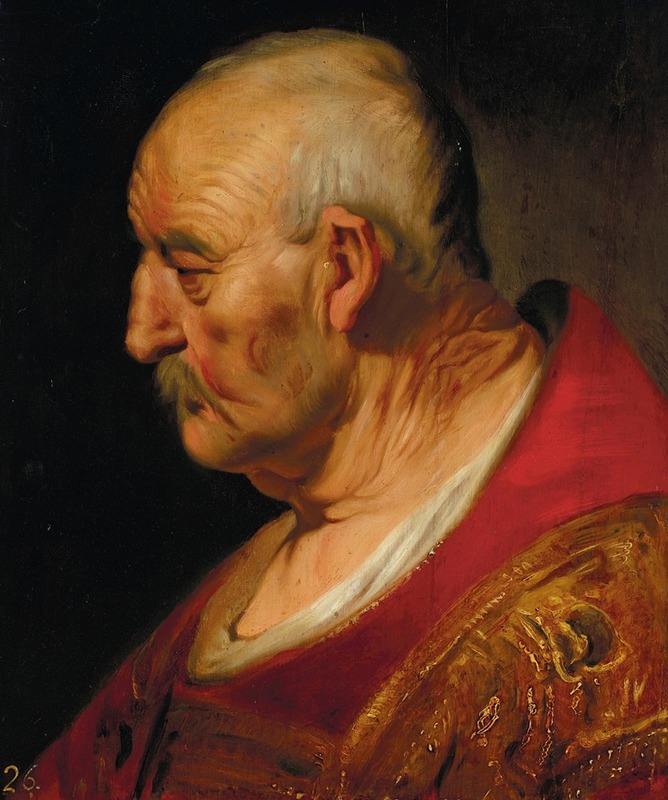 Studio Of Jacob Adriaensz. Backer - Head and shoulders of an old man seen in profile