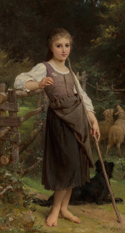 Émile Munier - The shepherdess