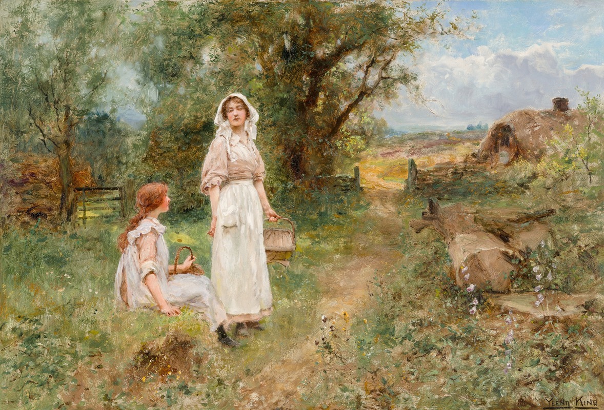 Henry John Yeend King - Two blackberry gatherers