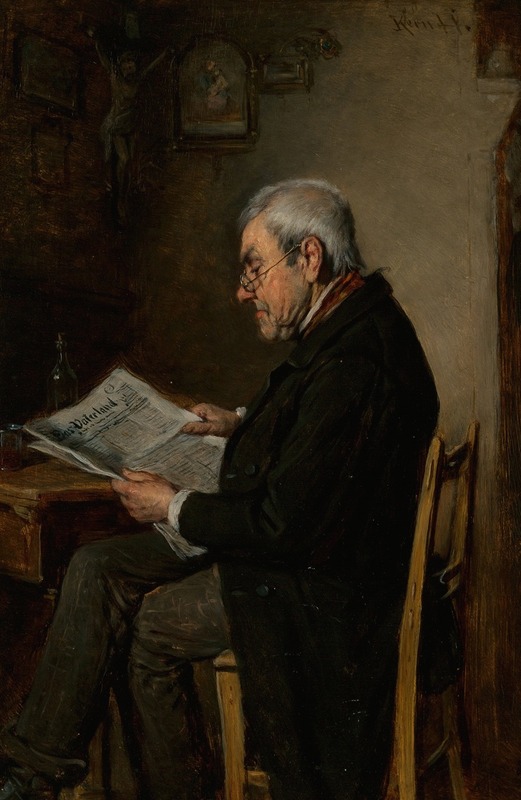 Hermann Kern - A gentleman reading a newspaper