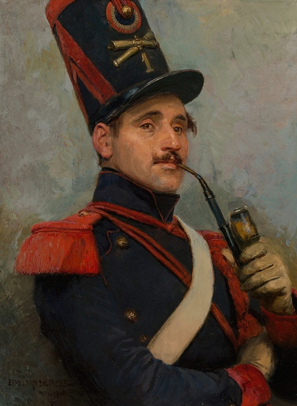 Jean-Baptiste Édouard Detaille - Self-portrait wearing French horse artillery enlisted men’s uniform