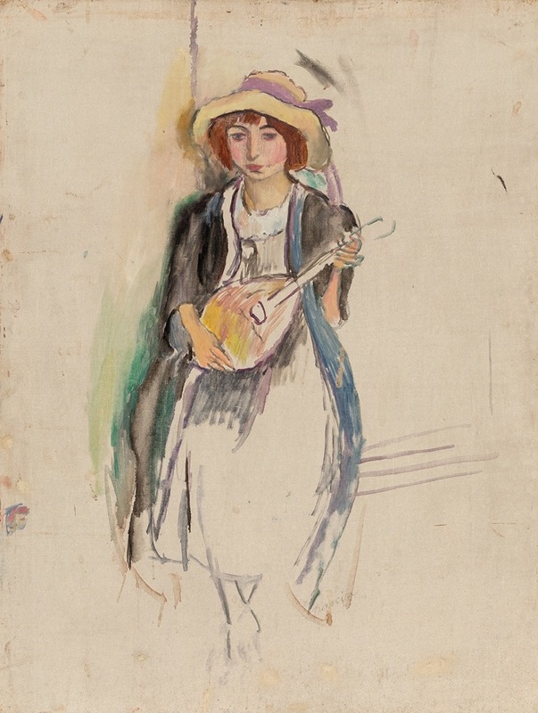 Jules Pascin - Fille à la mandoline