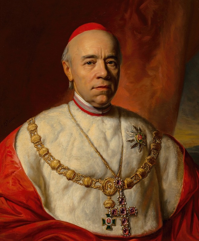 Karl von Blaas - Portrait of John Scitowski, Archbishop of Gran and Primate of Hungary, and Cardinal of Santa Croce in Gerusalemme
