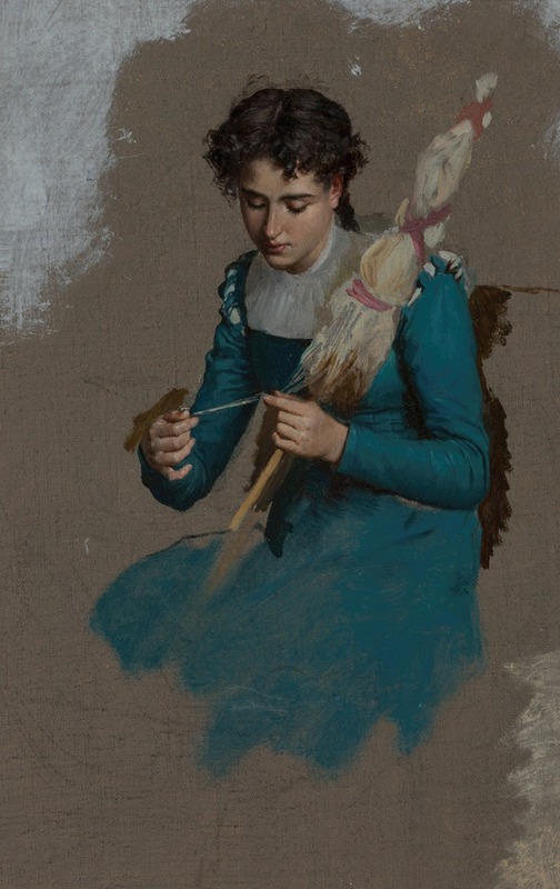 Marie-François Firmin-Girard - Young woman spinning