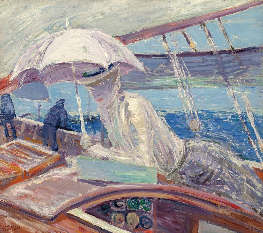 Paul César Helleu - Madame Helleu aboard the yacht ‘Bird’