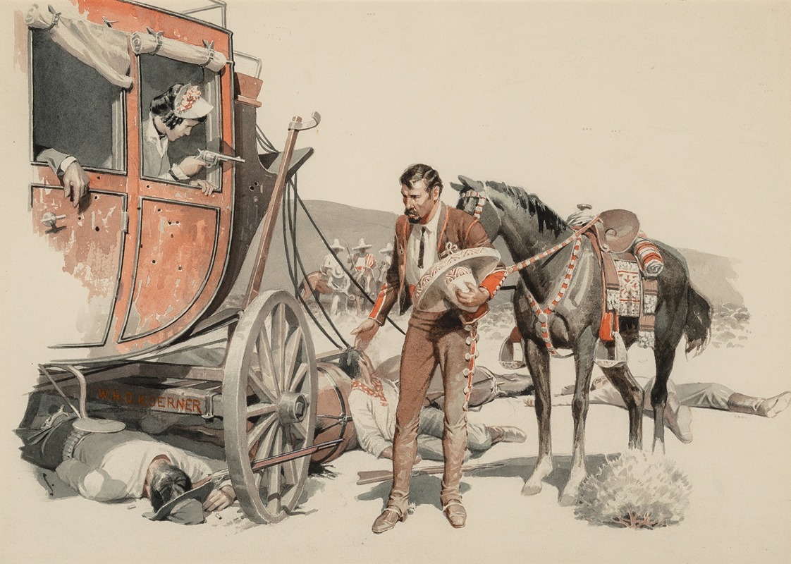 William Henry Dethlef Koerner - Stagecoach Hold Up
