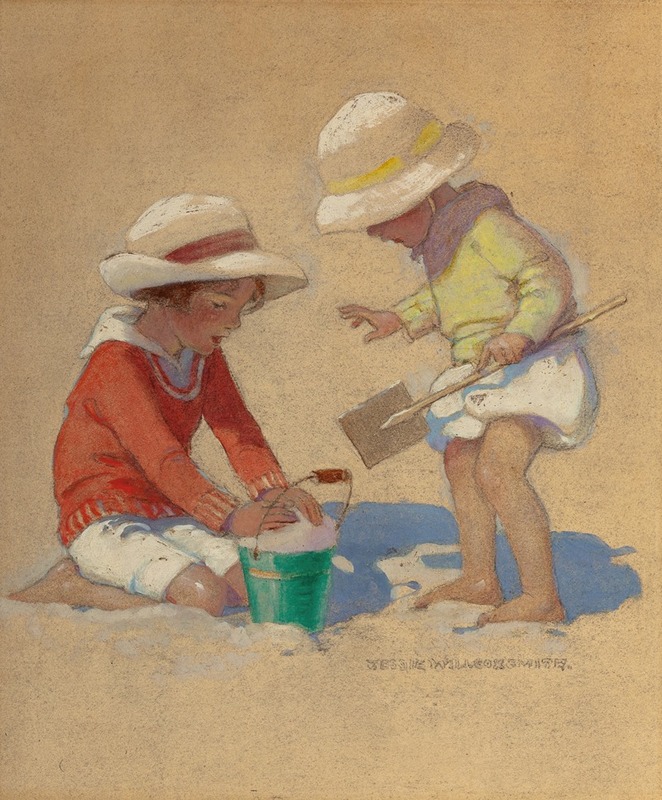 Jessie Willcox Smith - Building a Sand Castle