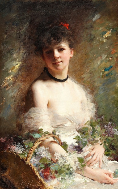 Charles Chaplin - Young Woman with Flower Basket