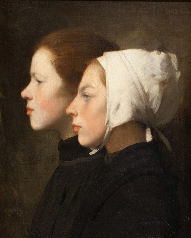 Continental School - Portrait of Two Girls