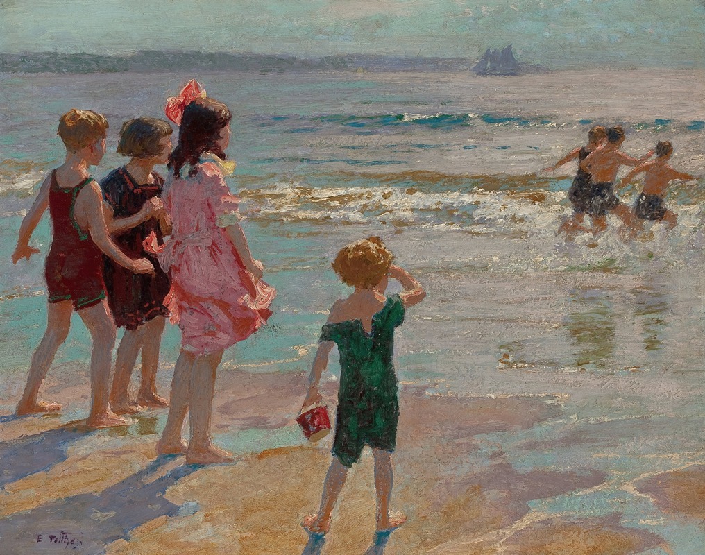 Edward Henry Potthast - Children at the Shore
