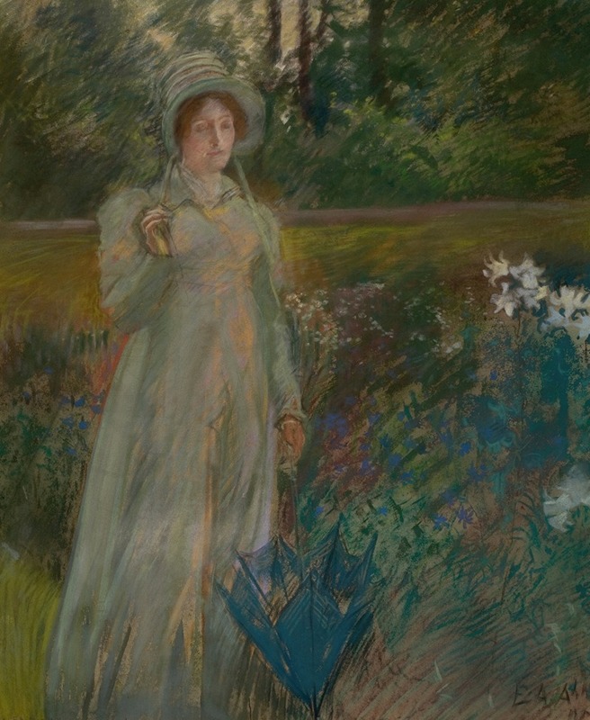 Edwin Austin Abbey - Woman in the Garden