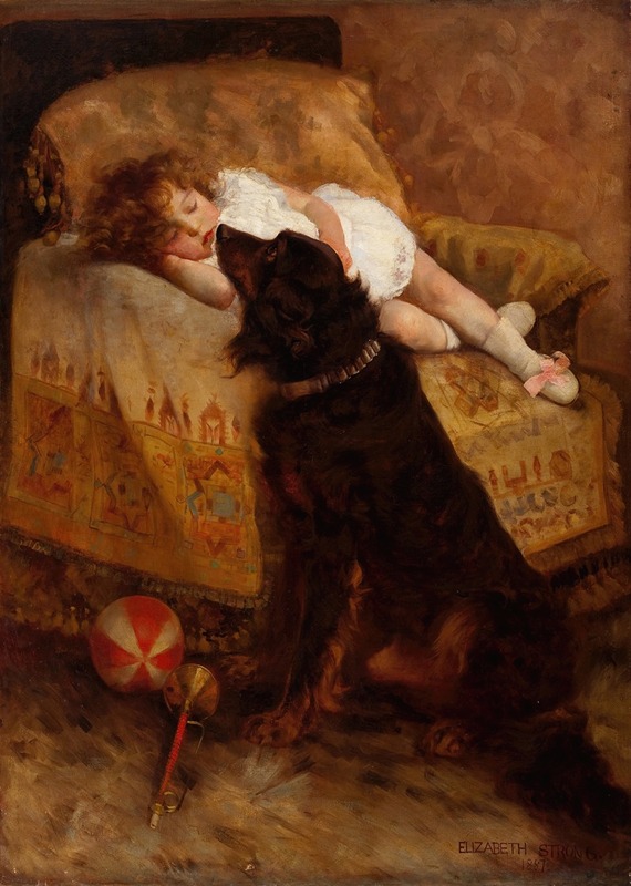Elizabeth Strong - Sleeping Child with Dog