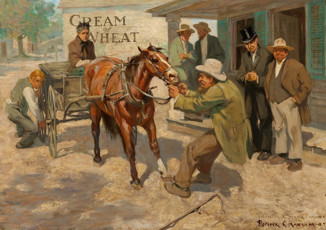 Fletcher Charles Ransom - Country Life in America, Cream of Wheat ad illustration