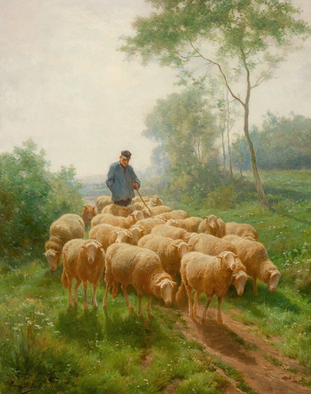 Franz De Beul - Shepherd with Flock