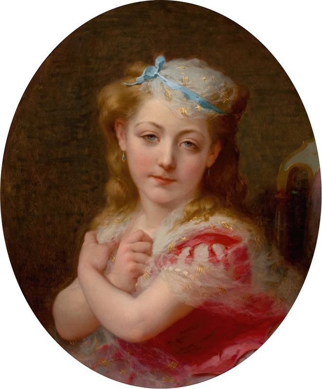 Frederick Arthur Bridgman - Portrait of a Young Girl