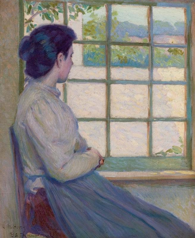 George Albert Thompson - Woman Looking out a Window (Portrait of A.M. Hooey)