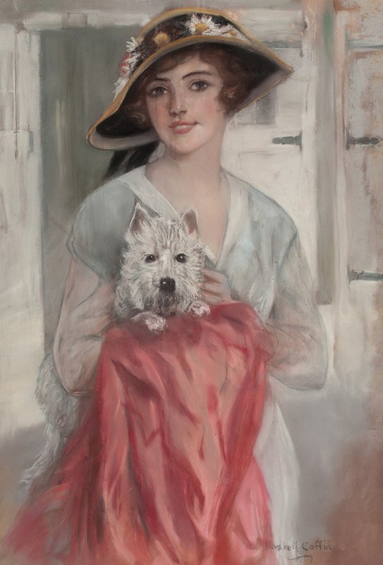 Haskell Coffin - Posing with Her Terrier