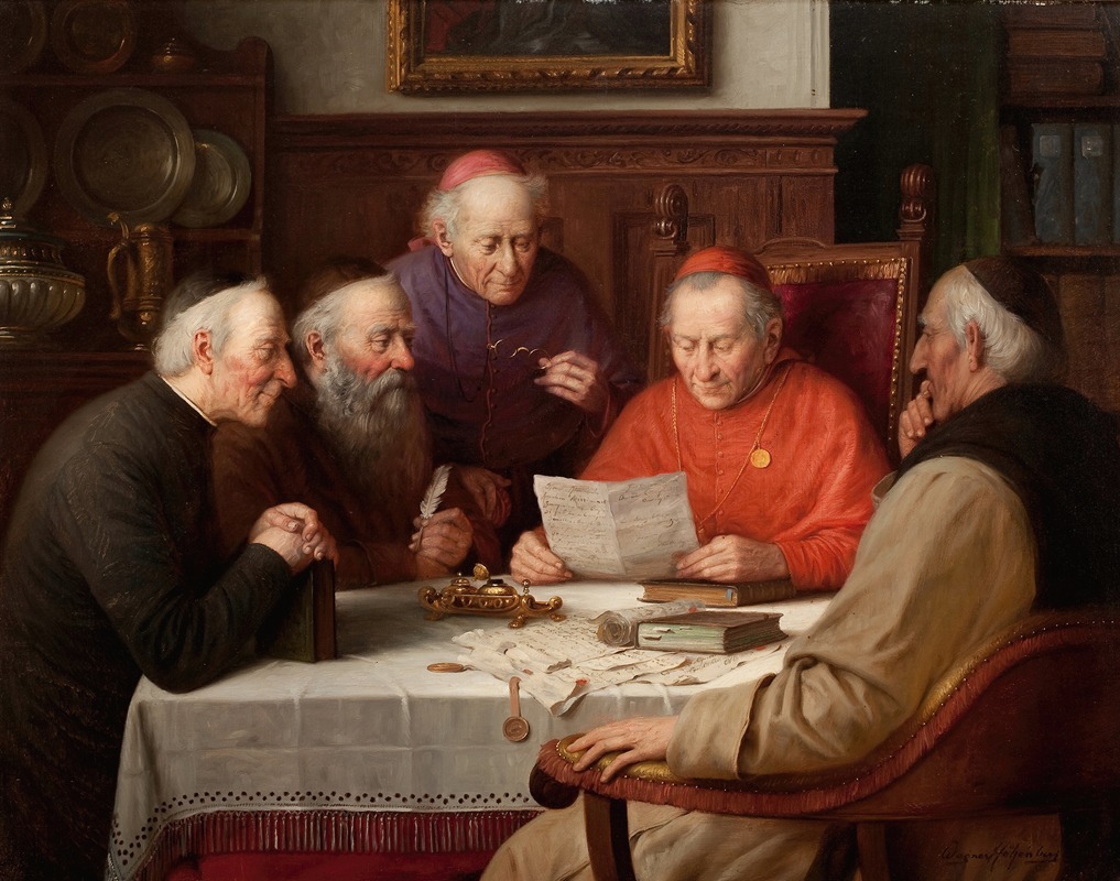 Josef Wagner-Höhenberg - A Meeting of the Cardinals (Catholic Clergymen)