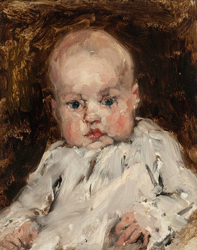 Joseph Frank Currier - Baby in a White Shirt