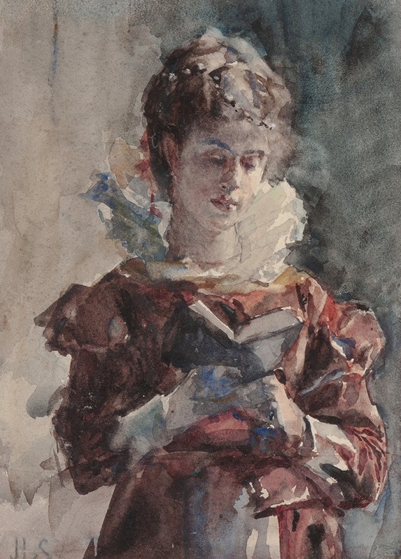 Julius Leblanc Stewart - Portrait of a Woman Reading