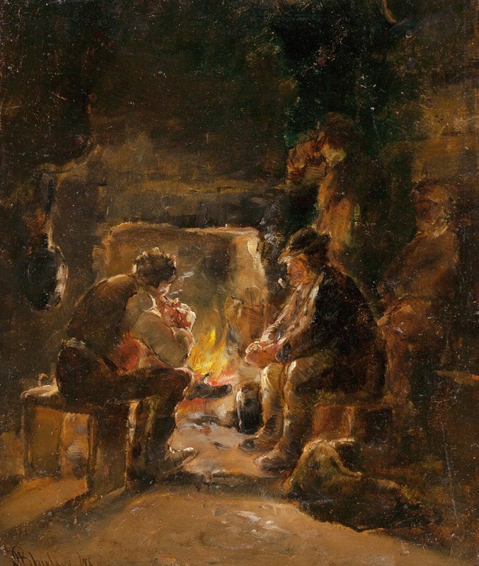Walter Shirlaw - By the Fire