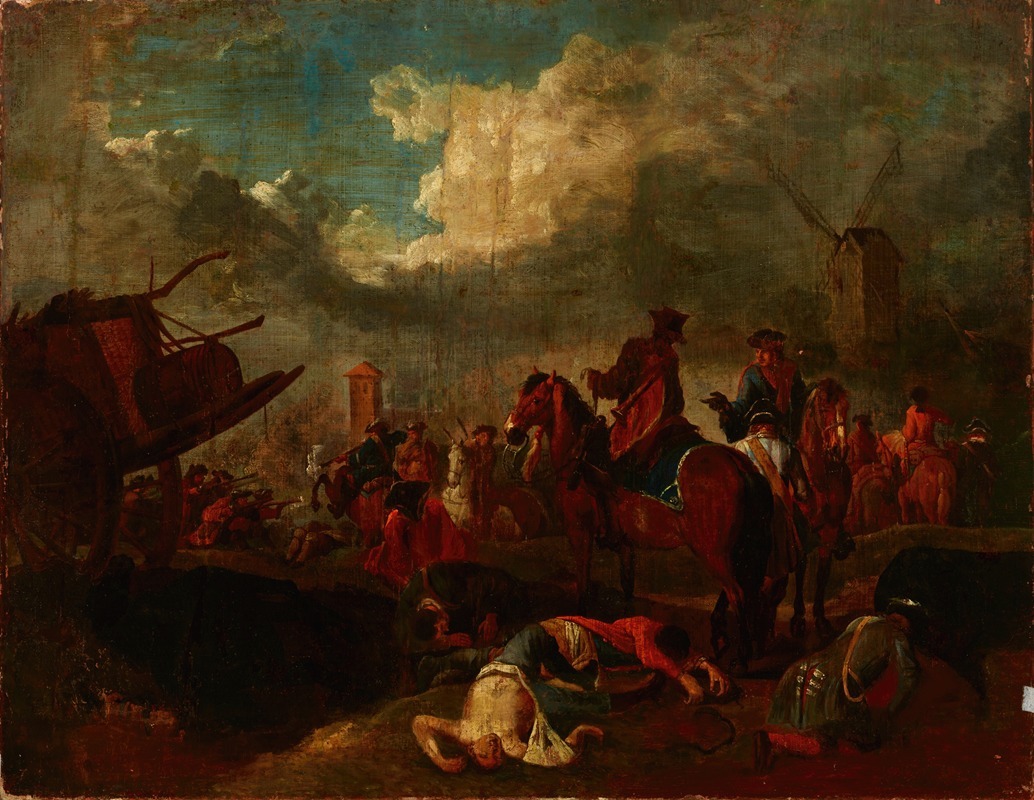 August Querfurt - Battle Scene