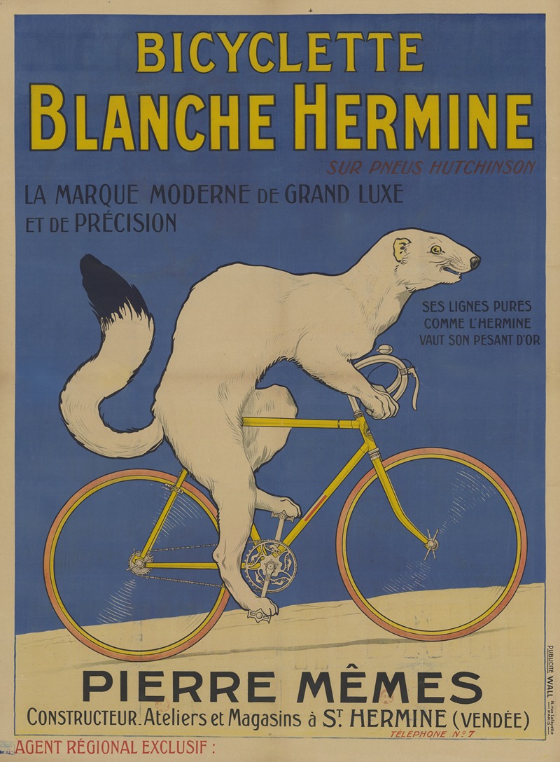 Anonymous - Bicyclette Blanche Hermine