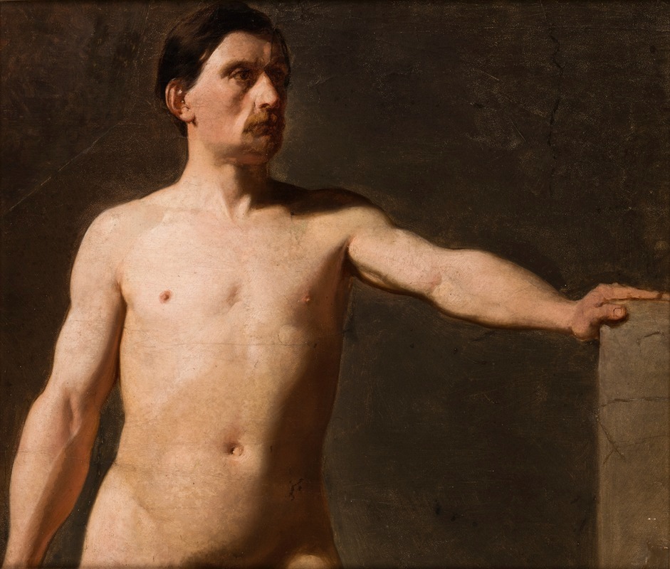 Jan Matejko - Male nude – torso of a male figure