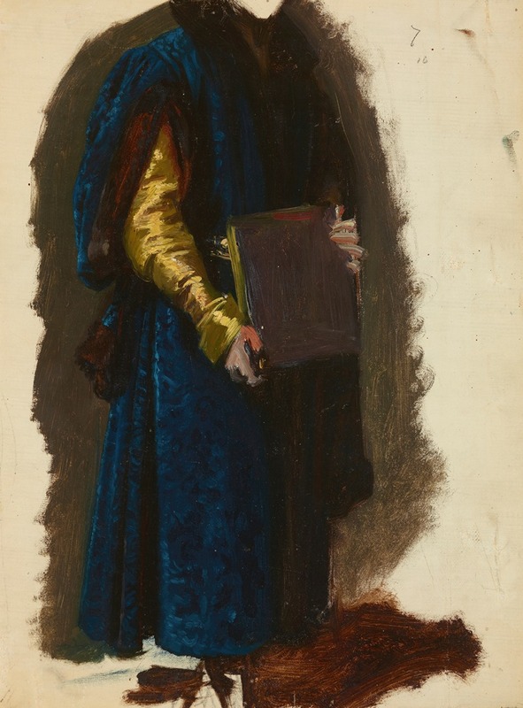 Józef Simmler - Jaśko of Tęczyn’s Garment. Study to the Painting ‘The Oath of Queen Jadwiga’