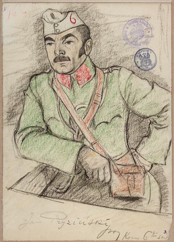 Leopold Gottlieb - Jan Pryziński, cavalry lieutenant, kmdt 6 Swedish lancers of the Polish