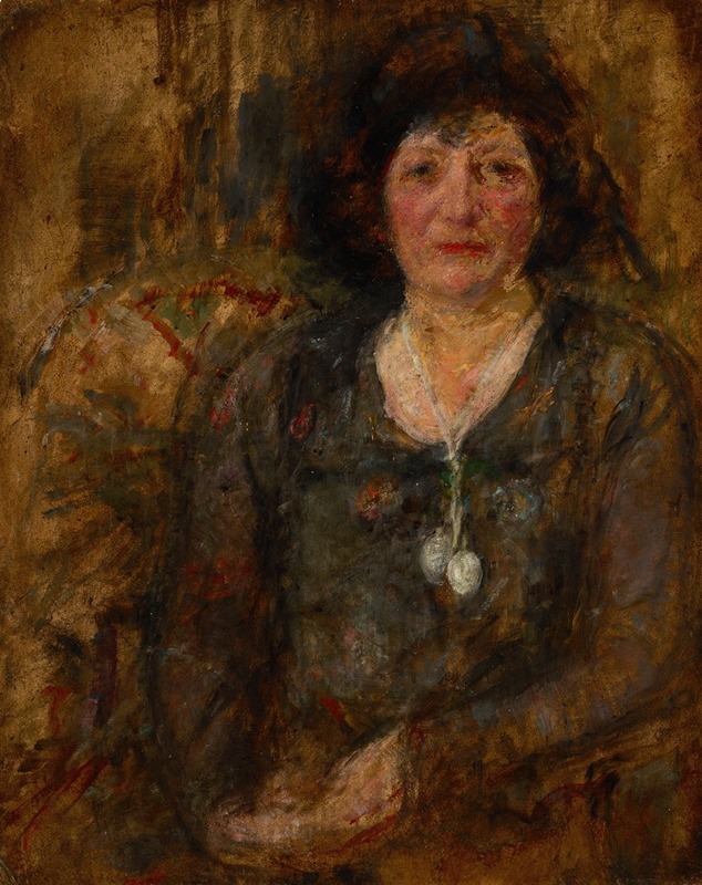 Olga Boznanska - Portrait of a Lady with a Necklace