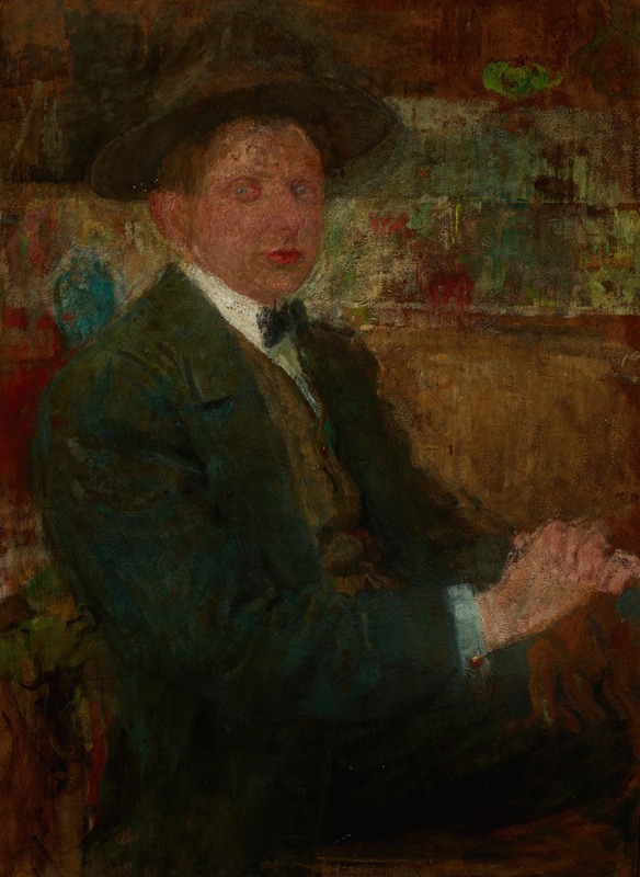 Olga Boznanska - Portrait of a Man in a Hat