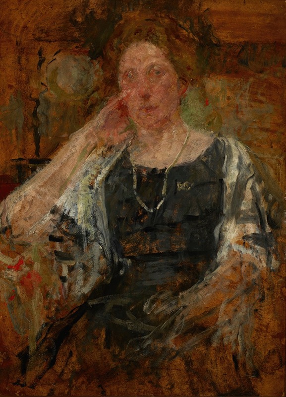 Olga Boznanska - Portrait of an American Woman