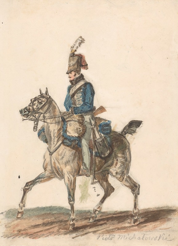Piotr Michałowski - Hanover hussar on horseback