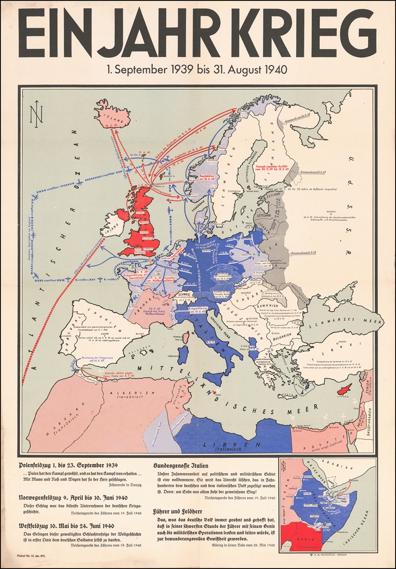 Anonymous - Ein Jahr Krieg – 1. September 1939 bis 31. August 1940