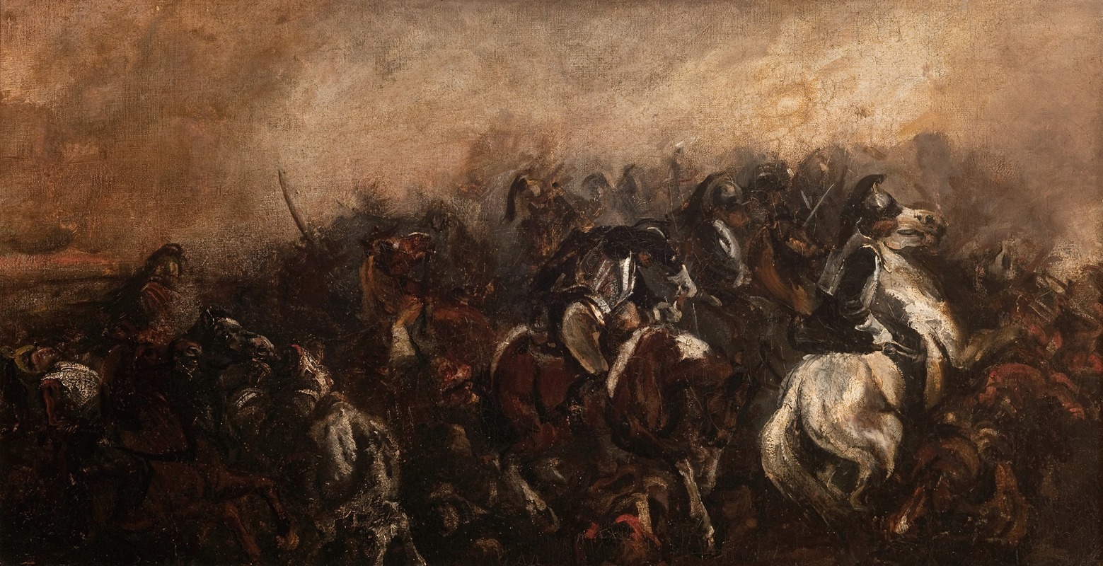 The Battle of Mozhaisk by Piotr Michałowski - Artvee