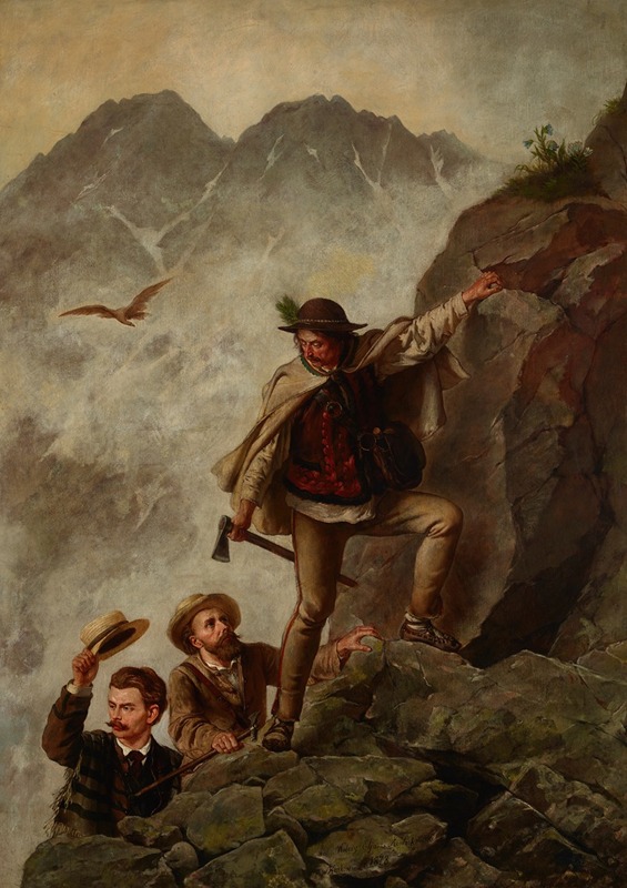Walery Eljasz-Radzikowski - Guide and Tourists in the Tatra Mountains