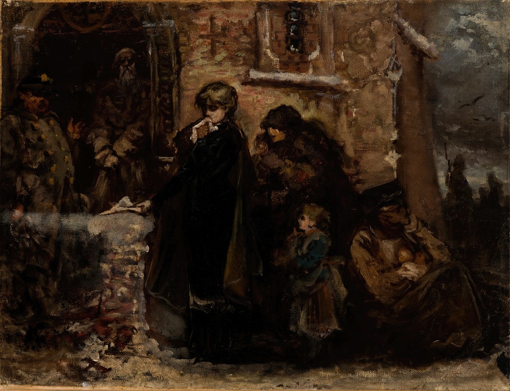 Władysław Rossowski - In Front of a Church