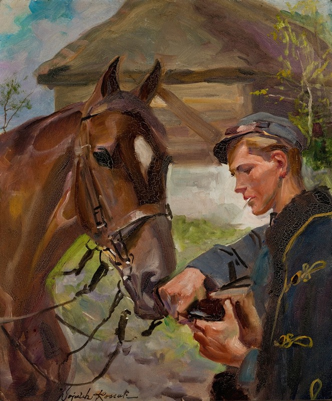 Wojciech Kossak - Uhlan at a Horse