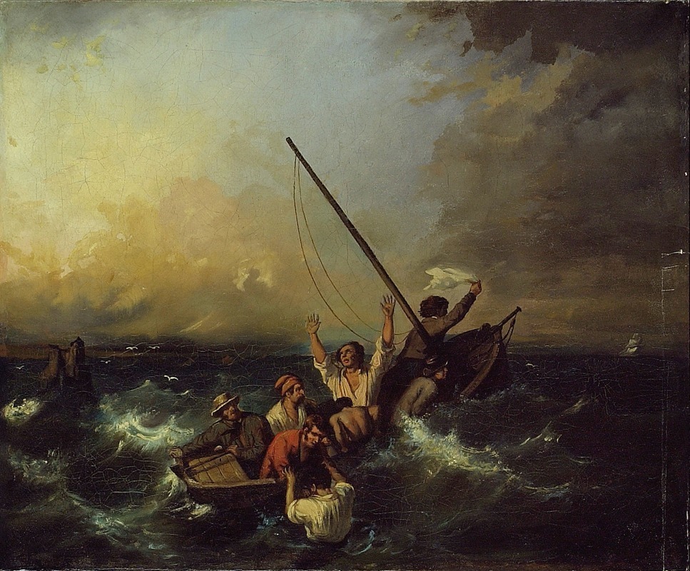 After Eugène Isabey - Shipwreck