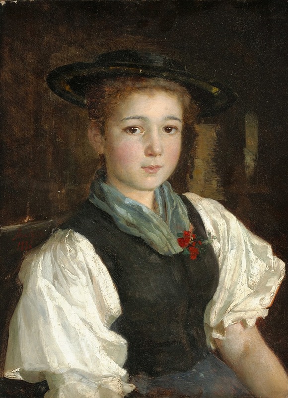 Albert Anker - Bauernmädchen (Farm Girl)