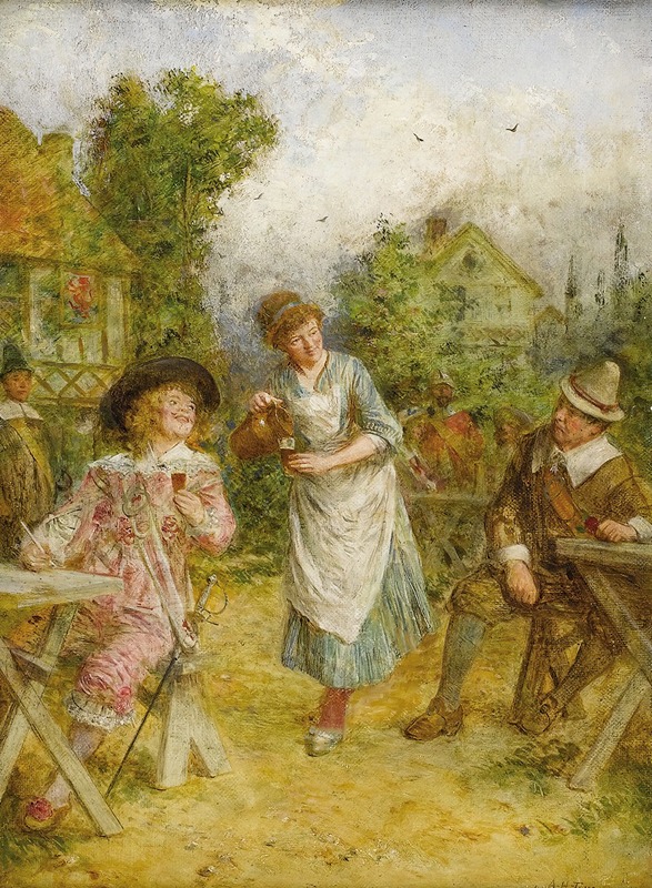 Merry Company (The Rivals) by Alfred Holst Tourier - Artvee