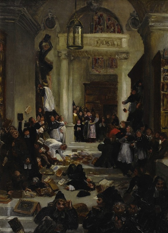 Circle Of Eugenio Lucas Velásquez - Rebellion In The Monastery