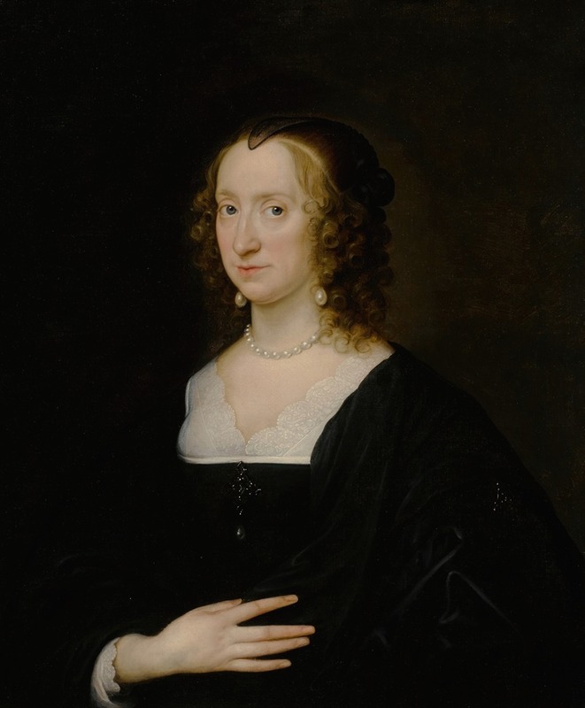 Follower of Anthony van Dyck - Portrait of an elegant woman