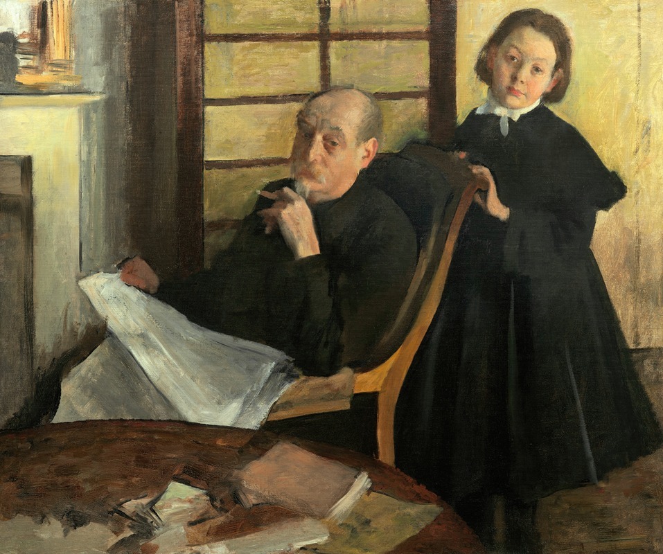 Edgar Degas - Henri Degas and His Niece Lucie Degas (The Artist’s Uncle and Cousin)