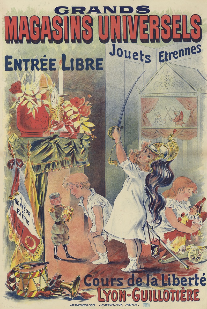 Anonymous - Grands magasins universels, Lyon – Jouets – Etrennes – Entrée libre . Cours de la Liberté, Lyon-Guillotière